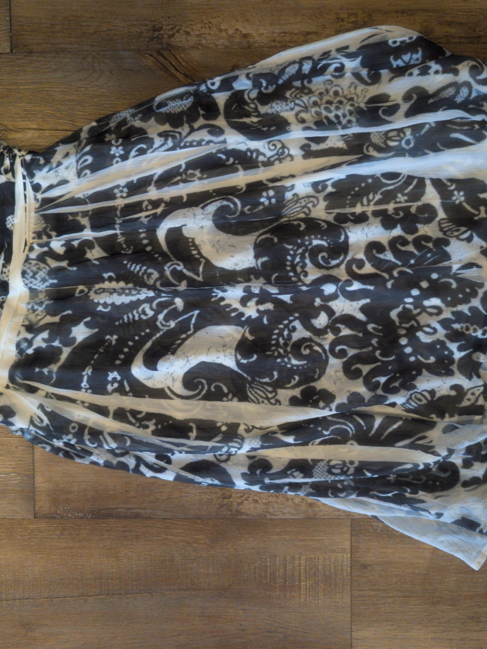 Ariella Black & White Embellished Chiffon Dress Size S
